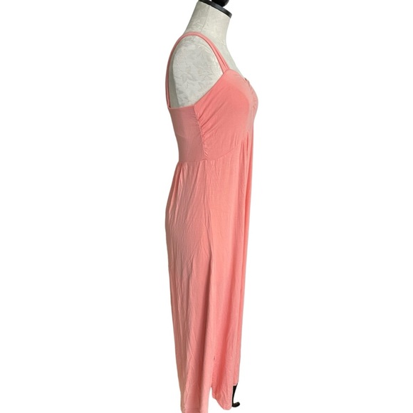 Norm Thompson Coral Pink Sleeveless Maxi Dress Size Medium - Picture 4 of 16